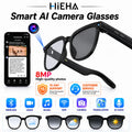 HIEHA 2026 New AI Smart Glasses - 8MP Camera, Photo & Video Recording, Open-Ear HD Audio, Bluetooth Calls & Music Support, UV Protection, Multi-Language Translation, Ideal for Travel & Outdoor Adventures