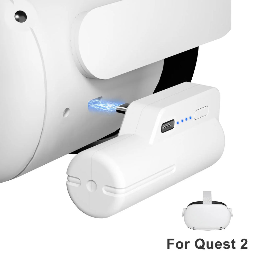 5000Mah Battery Pack for Meta Quest 2/3/3S with LCD Display, Fast 18W 9V/2A Head Strap Battery Charger for Quest 3S/3/2 Accessories -Lightweight & Rechargeble Extended Battery Extra VR Playtime
