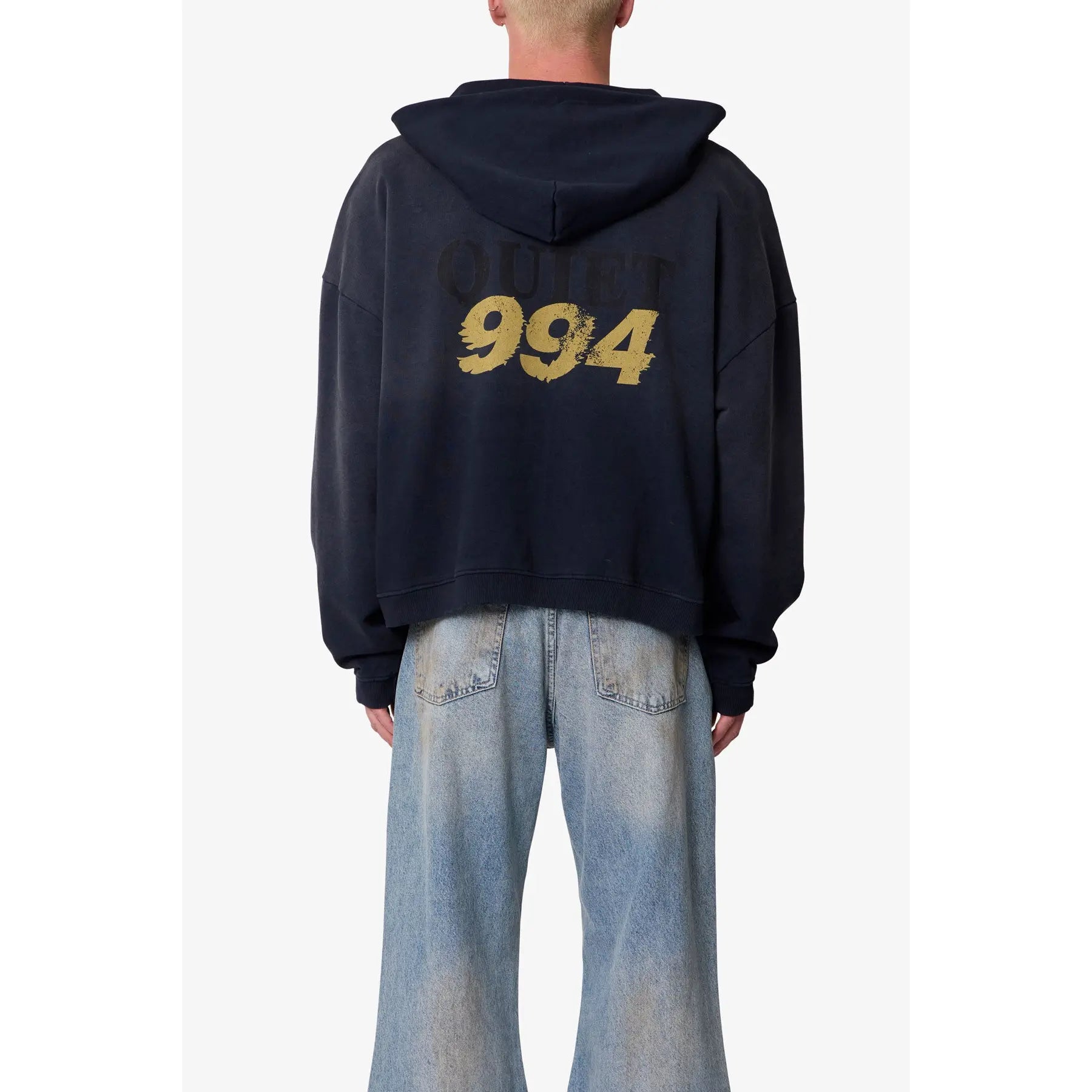 Mnml Quiet Zip up Hoodie - Washed Black