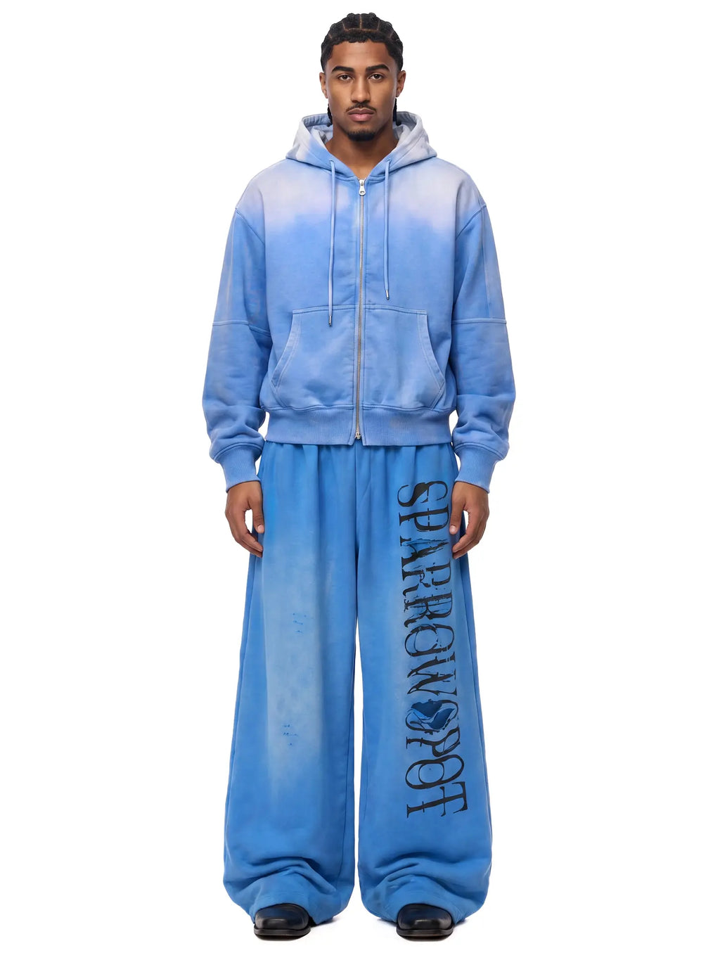 FDR Distressed Washed Wide Leg Sweatpants for Women & Men, Baggy Drawstring Cuff Pants with Letter Print, Vintage Faded Wash Streetwear Joggers Everyday Casual Pant Summerwins