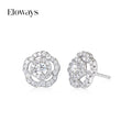 0.53Ct Double Halo Rose Flower Moissanite Stud Earrings D Color VVS1 S925 Sterling Silver Camellia Cluster Design Hypoallergenic Moissanite Jewelry Perfect Gift for Women Girls Birthday Mother'S Day Christmas Valentine'S Day Jewelry Box Included