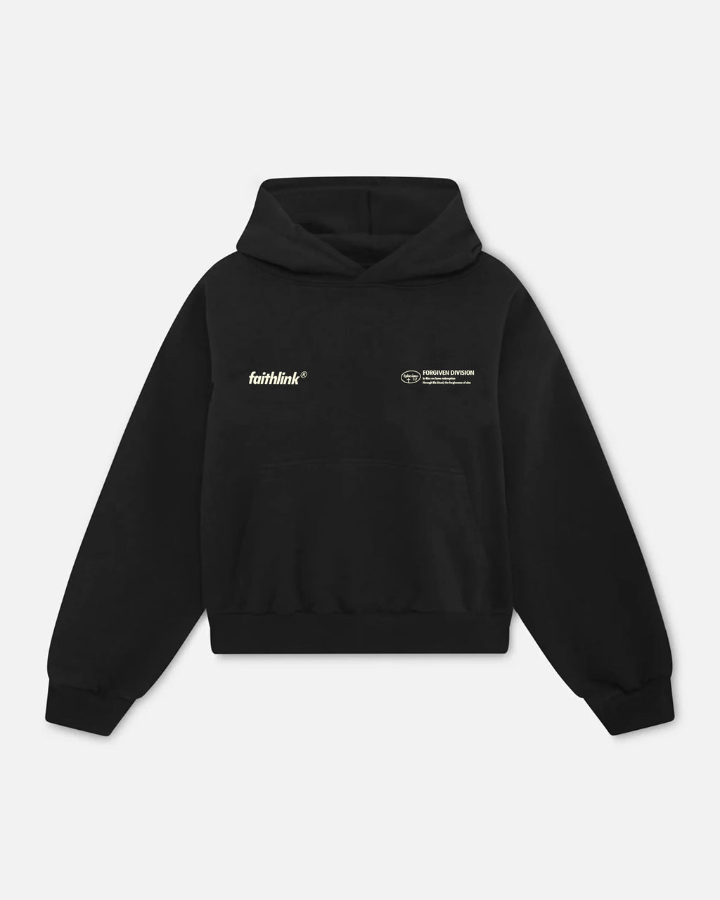 Faith Link Co. - Forgiven Hoodie - 100% Premium Cotton, Message-Driven and Scripture-Based Design (Ephesians 1:7)
