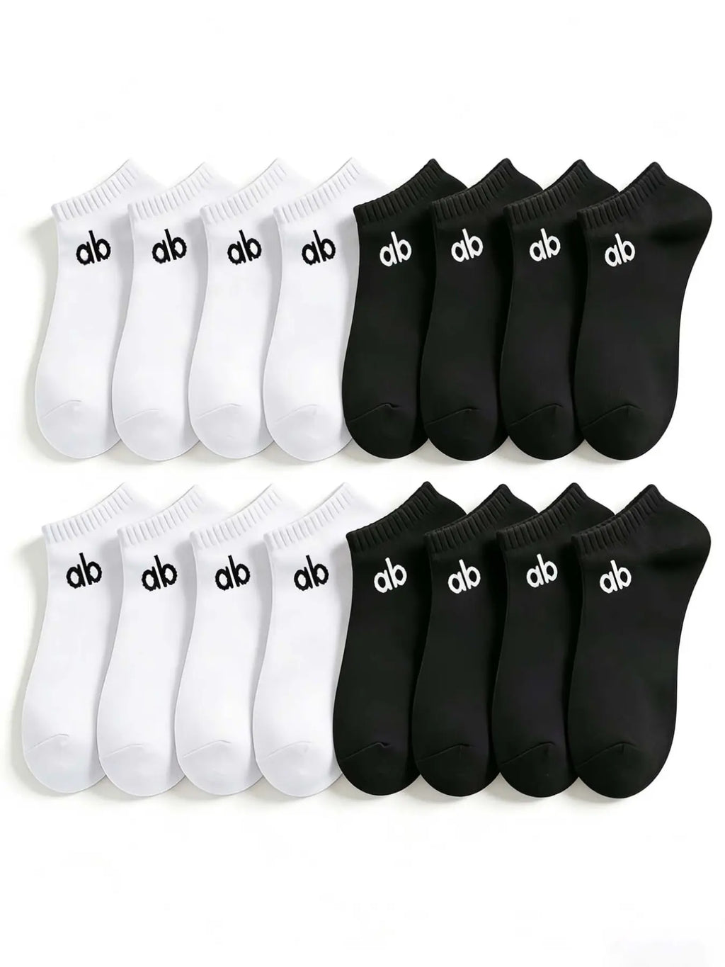 10 Pairs Unisex Letter Solid Color Ankle Socks, Comfortable Soft Breathable Casual Boat Socks for Spring Summer Daily Wear, Breathable Comfy Socks