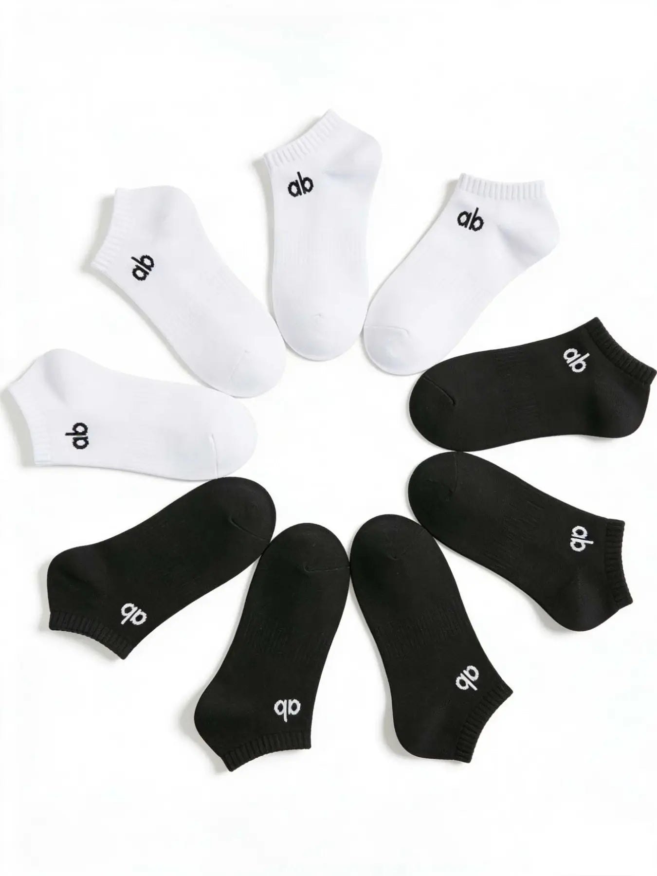 10 Pairs Unisex Letter Solid Color Ankle Socks, Comfortable Soft Breathable Casual Boat Socks for Spring Summer Daily Wear, Breathable Comfy Socks