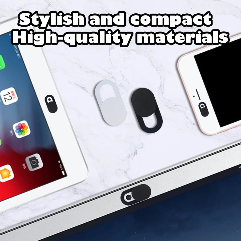 20 Counts Webcam Cover Ultra Thin Laptop Camera Cover Slide for Iphone Ipad Macbook Pro Computer Imac Cell Phone PC Accessories Camera Blocker Slider, Great for Privacy - Black and White