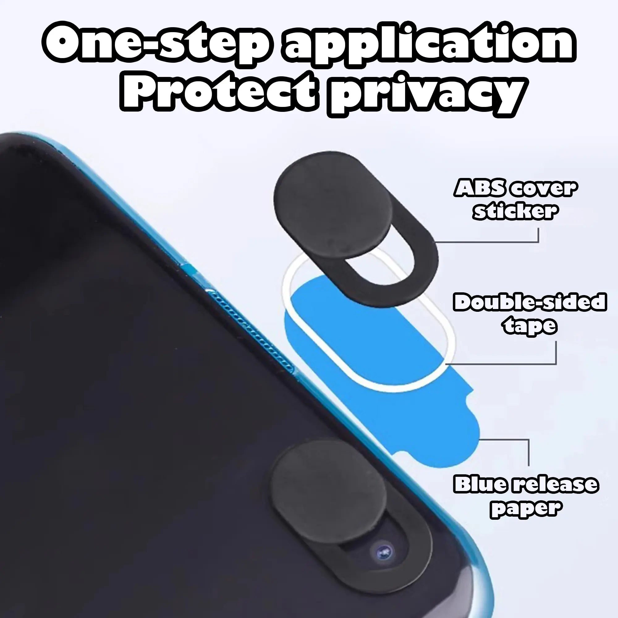 20 Counts Webcam Cover Ultra Thin Laptop Camera Cover Slide for Iphone Ipad Macbook Pro Computer Imac Cell Phone PC Accessories Camera Blocker Slider, Great for Privacy - Black and White