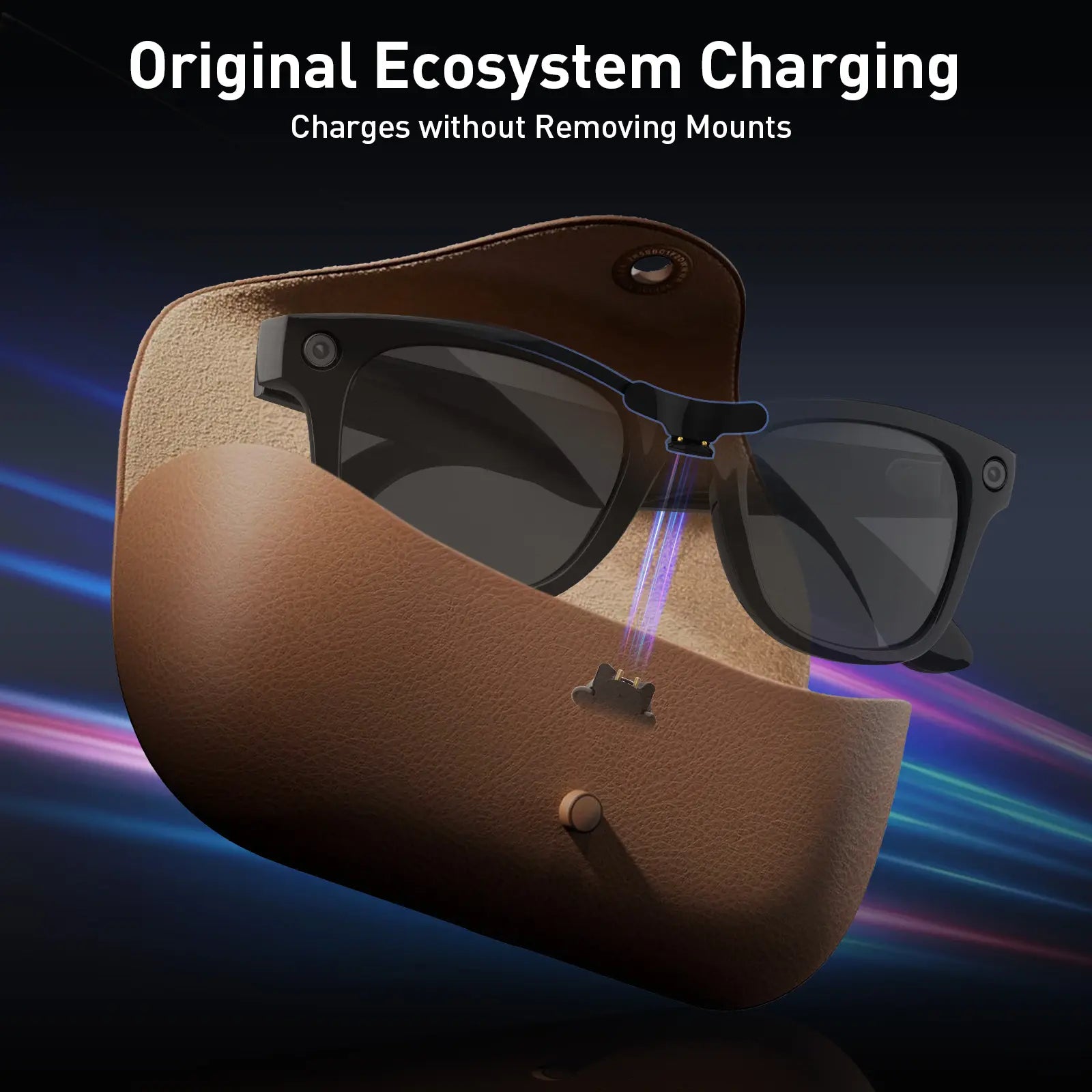 PRISMXR Carina C2 Wearable Battery Pack for Ray-Ban Meta Wayfarer (Regular & Large Only) | Magnetic Snap-On Charger | Ultra-Light Portable Power | 14-19H Extra Battery Life | Glasses Not Included