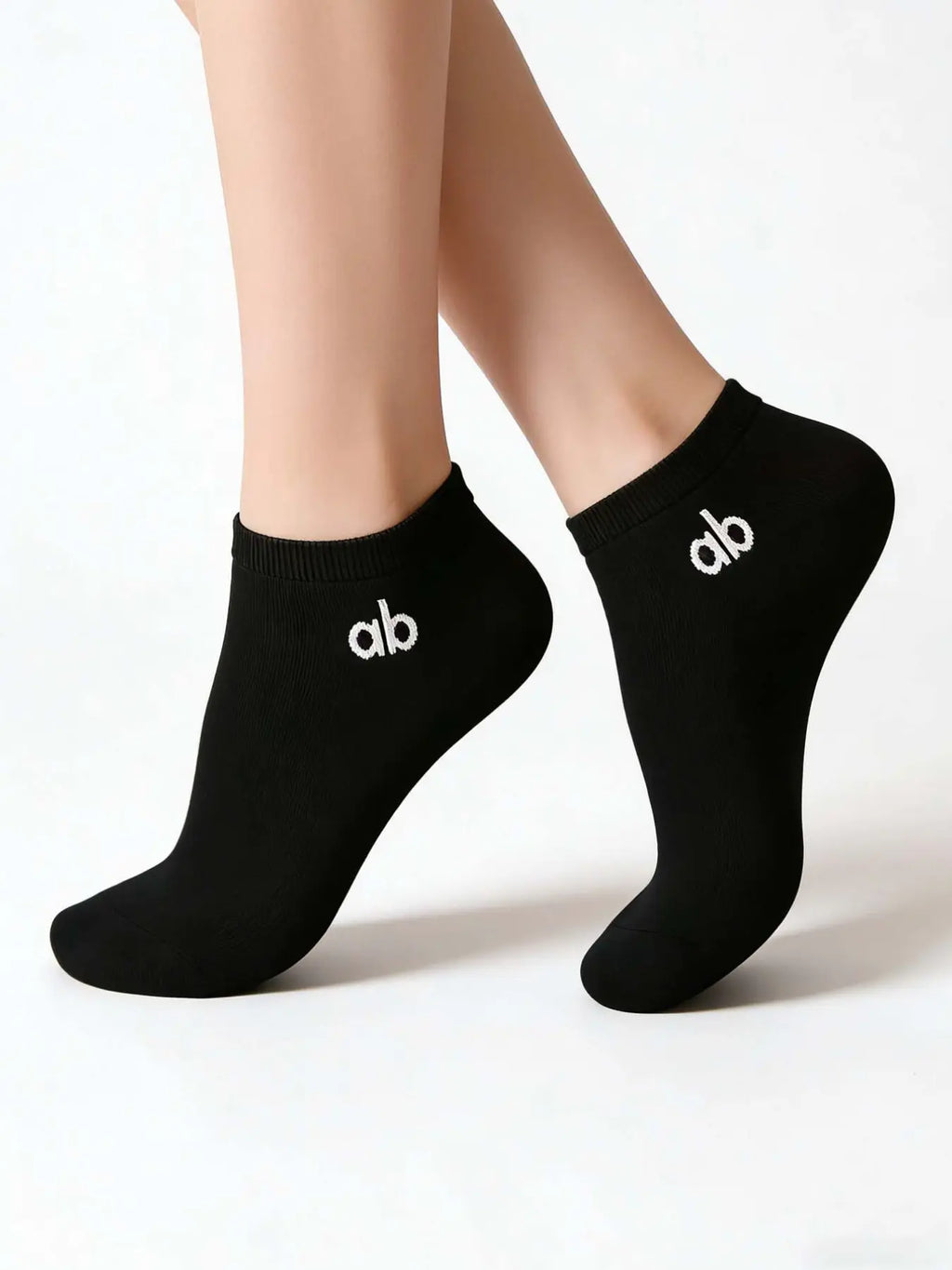 10 Pairs Unisex Letter Solid Color Ankle Socks, Comfortable Soft Breathable Casual Boat Socks for Spring Summer Daily Wear, Breathable Comfy Socks