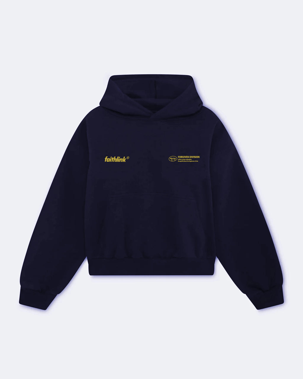 Faith Link Co. - Forgiven Hoodie - 100% Premium Cotton, Message-Driven and Scripture-Based Design (Ephesians 1:7)