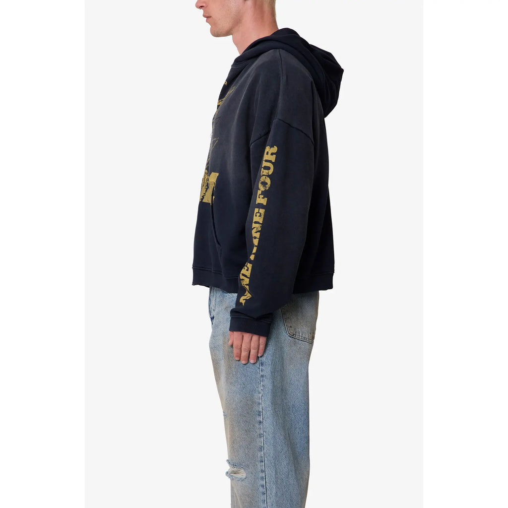 Mnml Quiet Zip up Hoodie - Washed Black